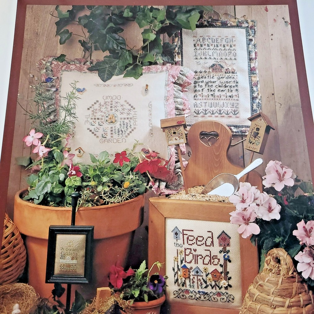 VTG La Broderie Cross Stitch Pattern Garden of Your Heart Lot 6 OOP HTF - Picture 7 of 16